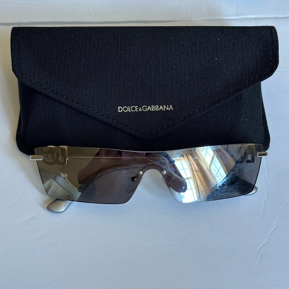 Dolce & Gabbana Silver Sunglasses with Case